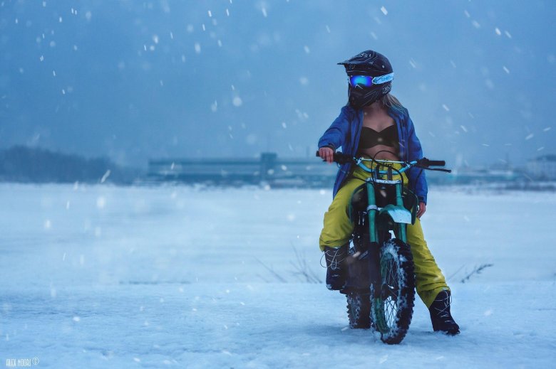 Питбайк зимой