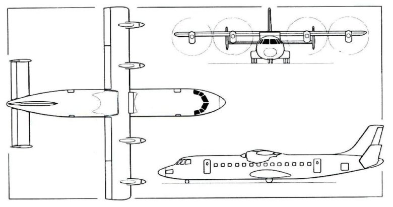 Чертежи двухмоторных самолётов