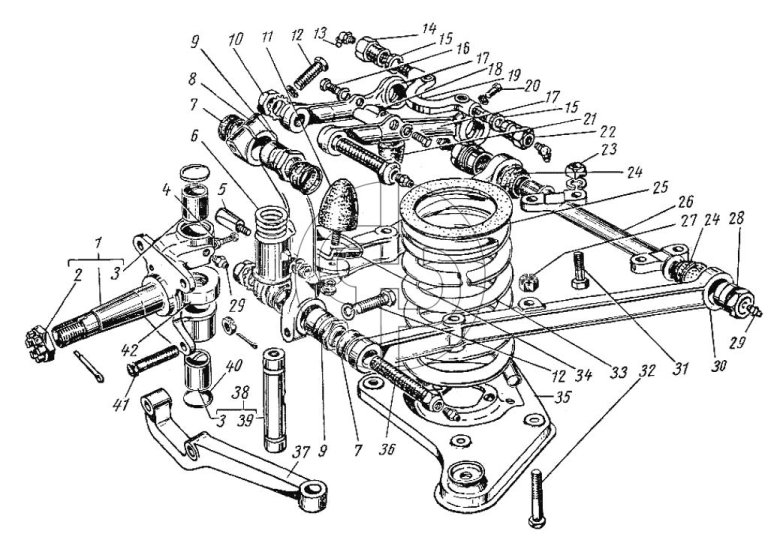 Передняя подвеска газ 21