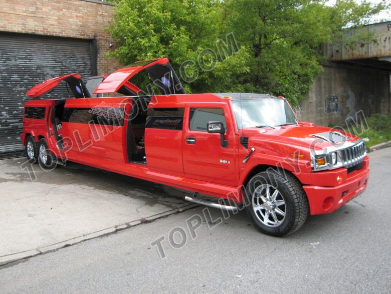 Красный хаммер лимузин