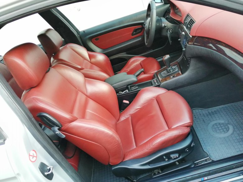 Bmw e46 красный салон
