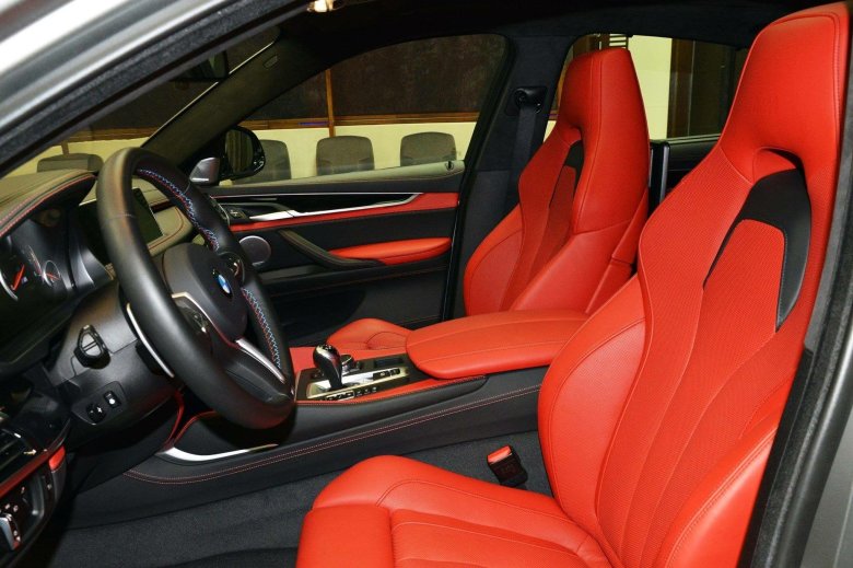 Bmw x6 m красный салон