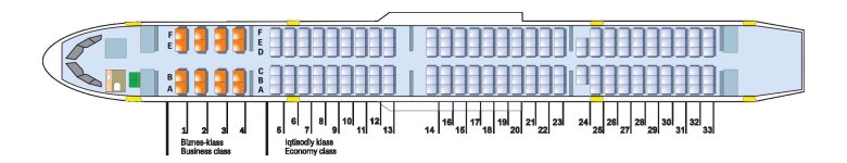 Боинг 757 200 расположение мест