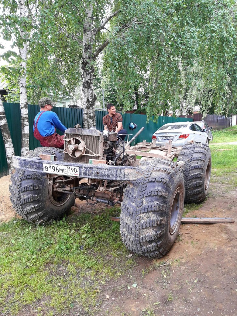 Самодельный вездеход на шинах низкого давления