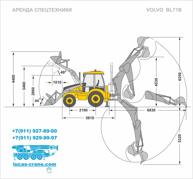 Volvo bl71 габариты