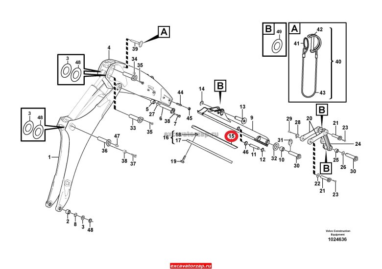 Задняя стрела вольво бл 71