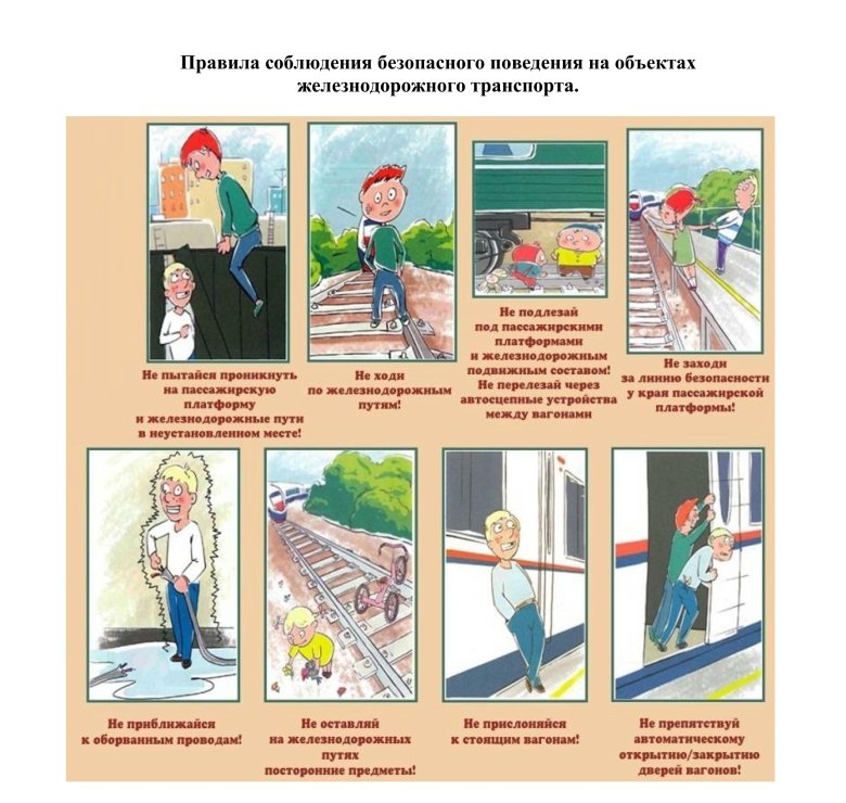 Правила безопасности при пользовании железнодорожным транспортом