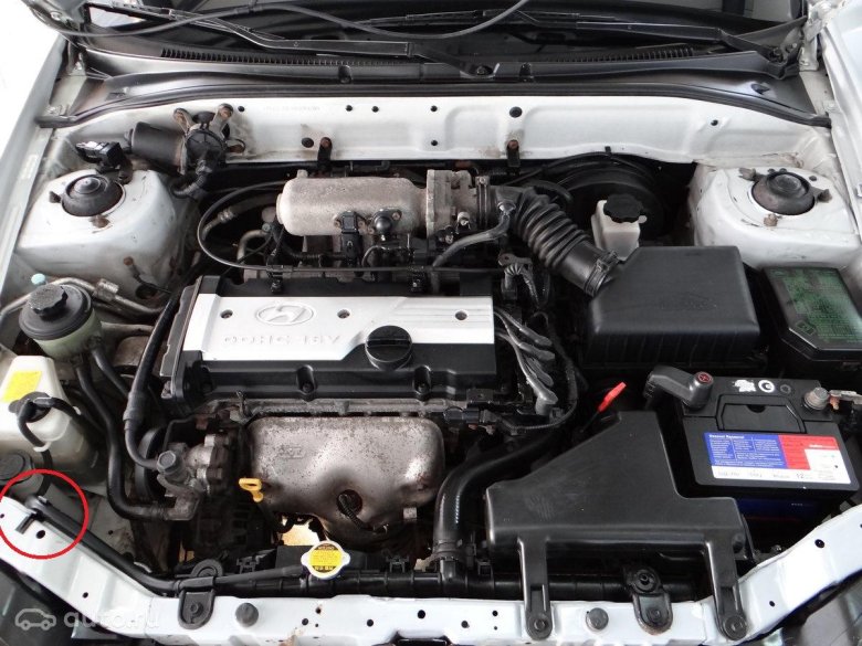 Моторный отсек hyundai accent