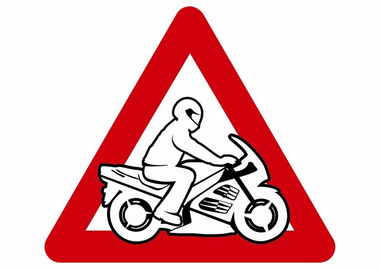 Дорожный знак мотоцикл
