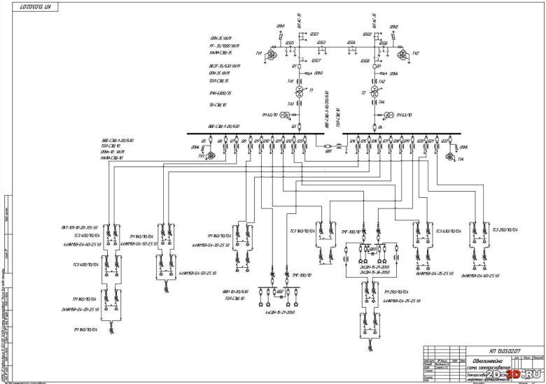 Однолинейная схема электроснабжения
