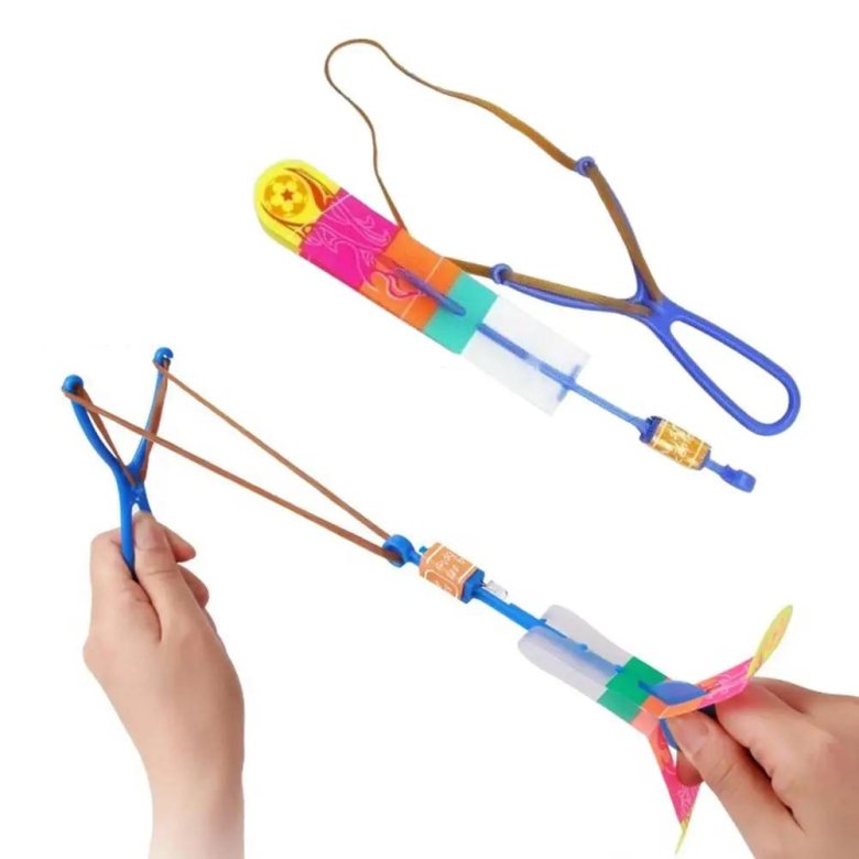 Светящийся вертолетик с рогаткой