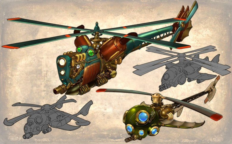 Вертолет ми-24 дизельпанк
