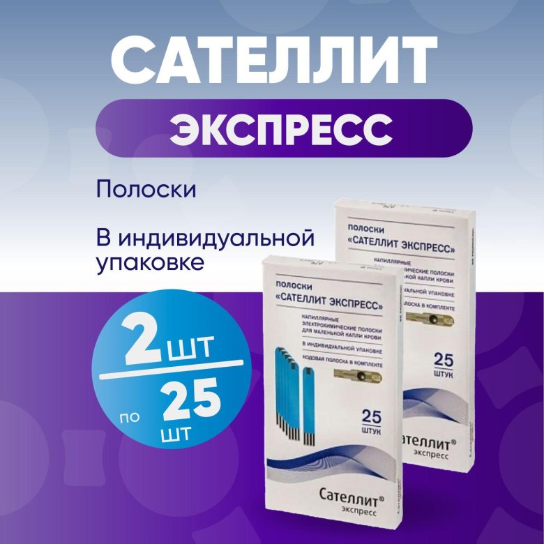Тест-полоски к глюкометру \ сателлит экспресс\ (пкг-03) №25