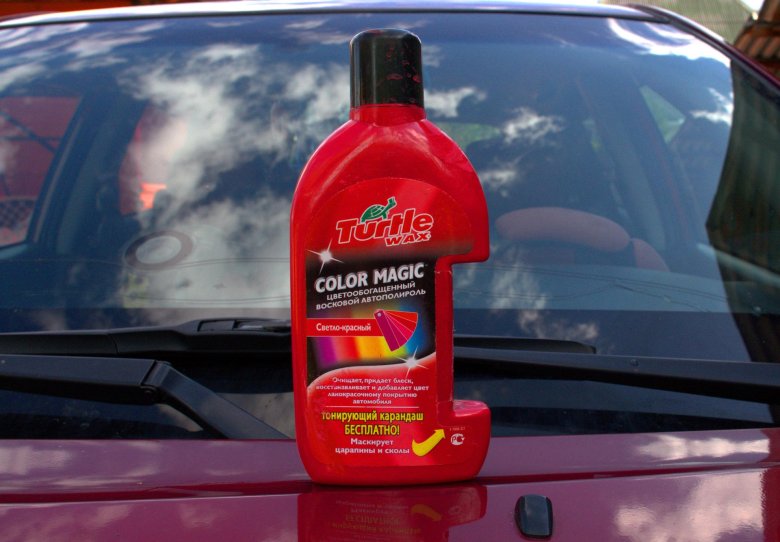 Полироль turtle wax color magic красная 500 мл