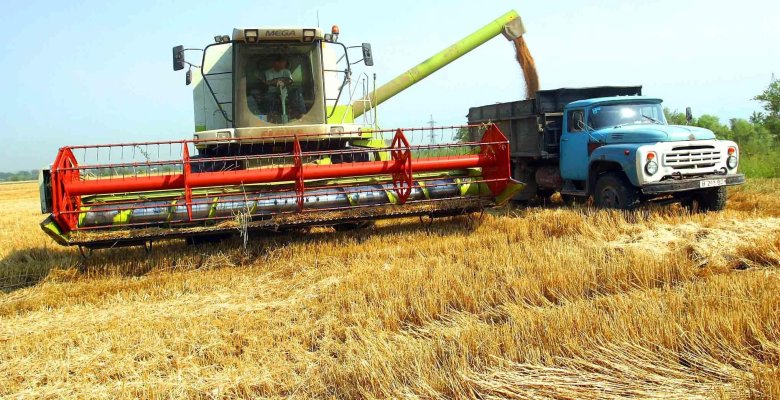 Комбайн в поле