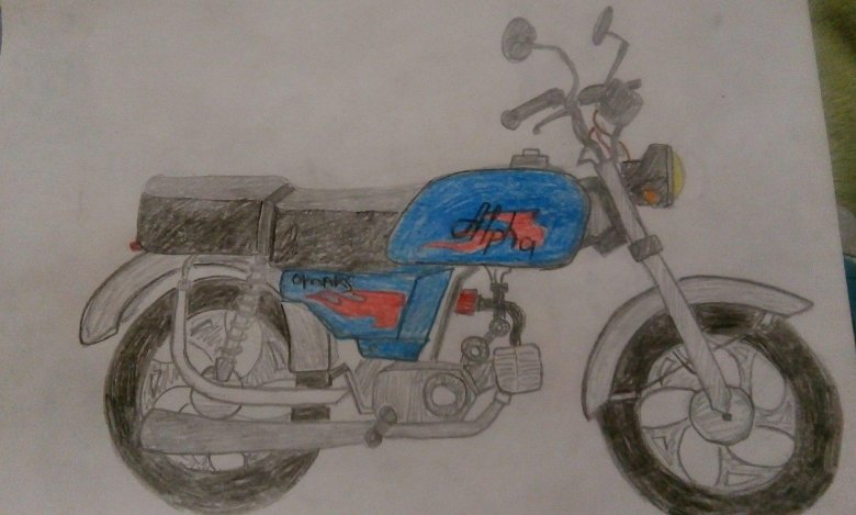 Раскраска мотоцикл иж планета 5