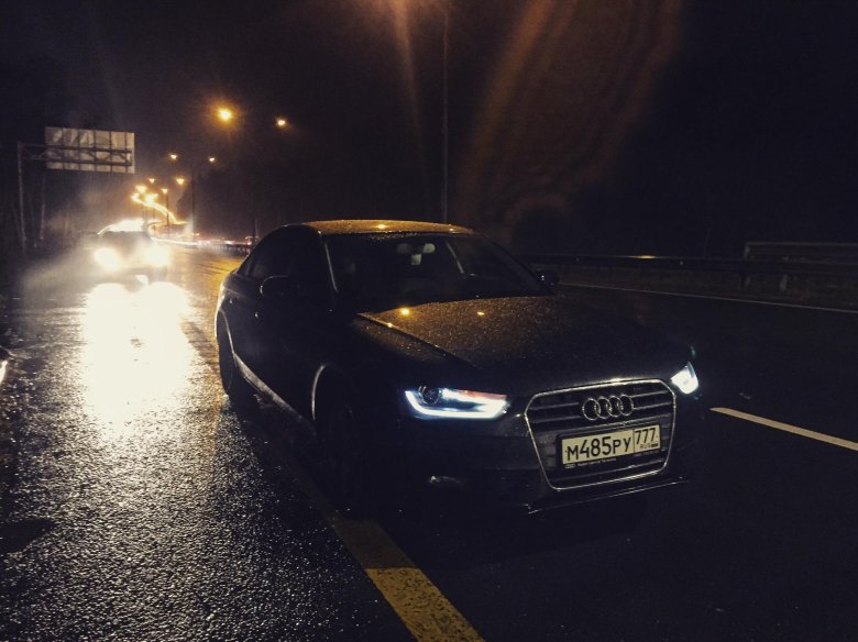 Ауди а6 фары ночью