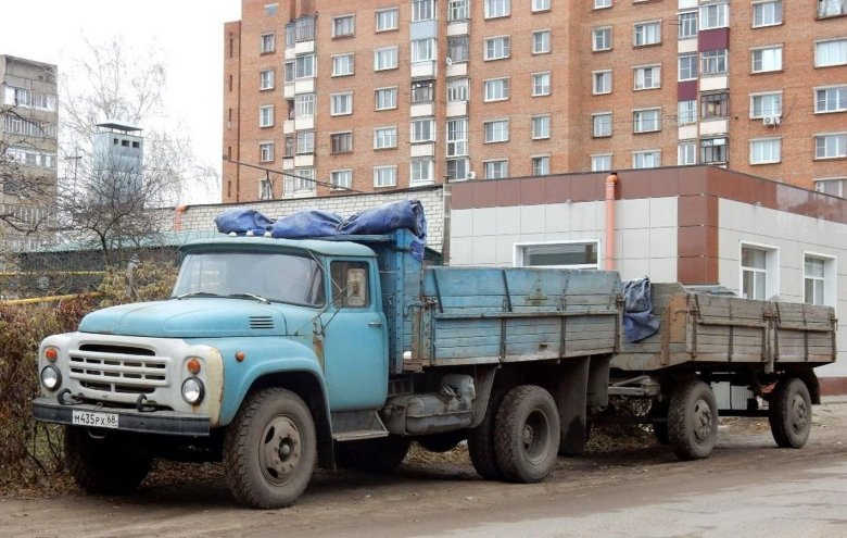 Зил 130 с прицепом