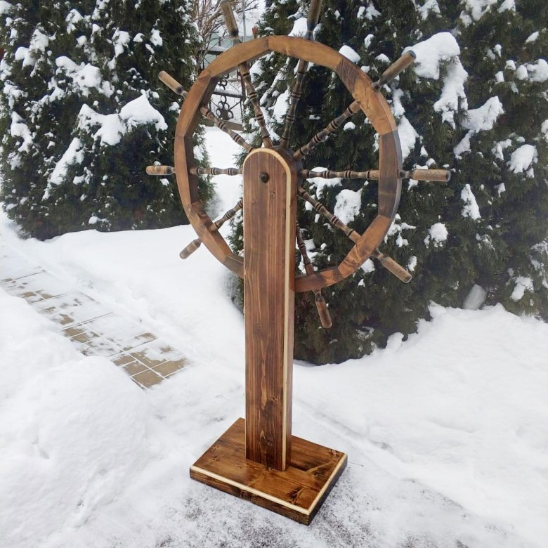 Штурвал деревянный