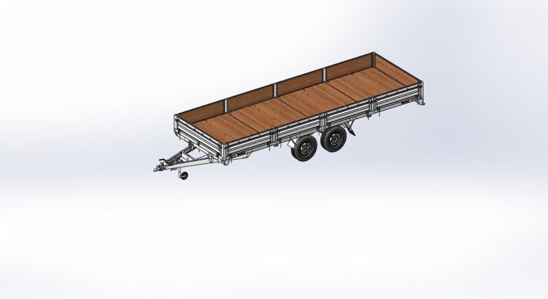 Прицеп лафет 2 осный мзса с поворотной осью