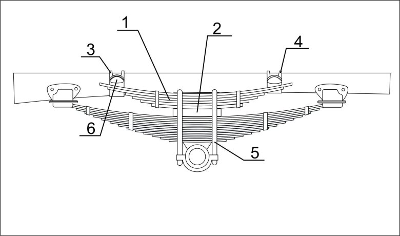 Рессора уаз 452 передняя схема