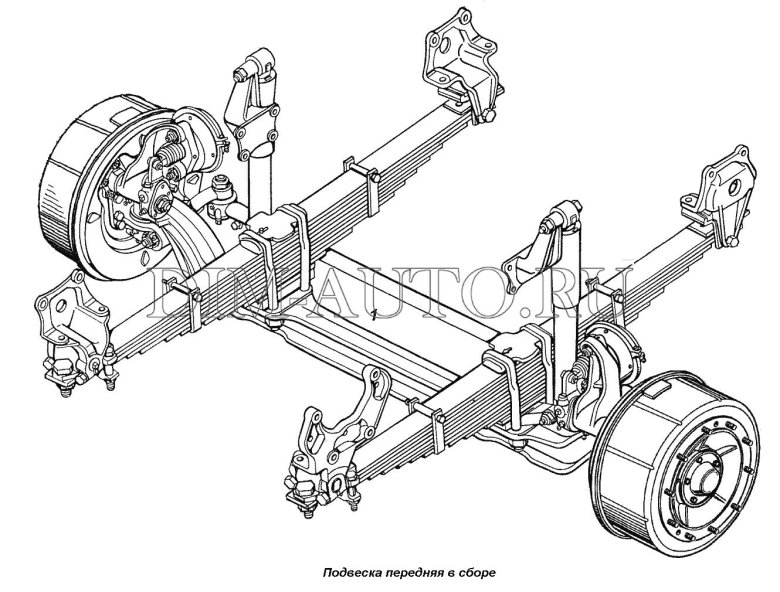 Передняя подвеска камаз 65115