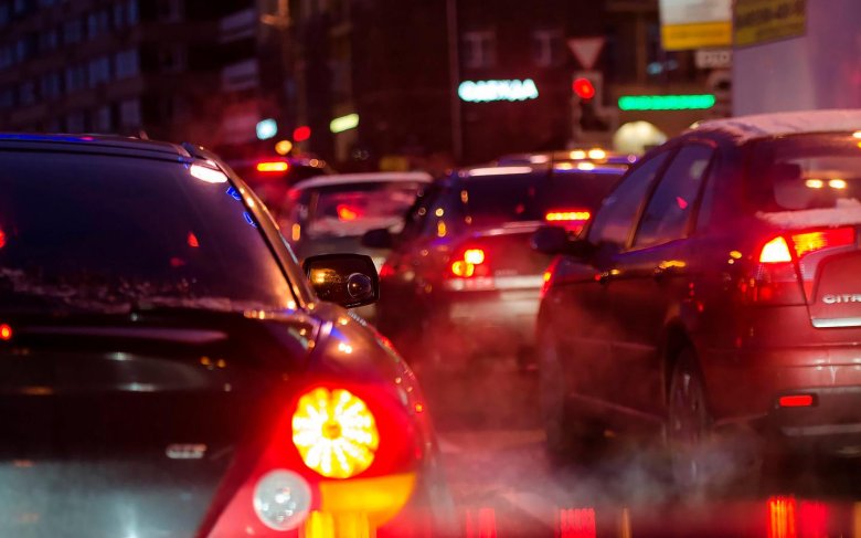 Пробка в москве из машины