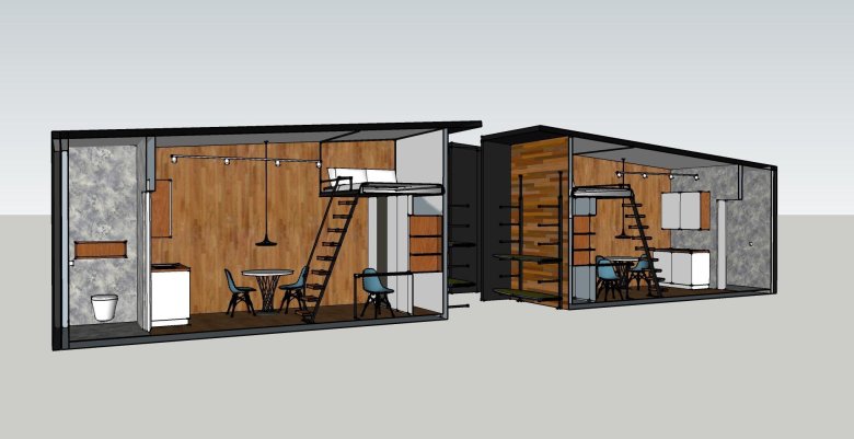 Бытовка из контейнера 20 футов планировка