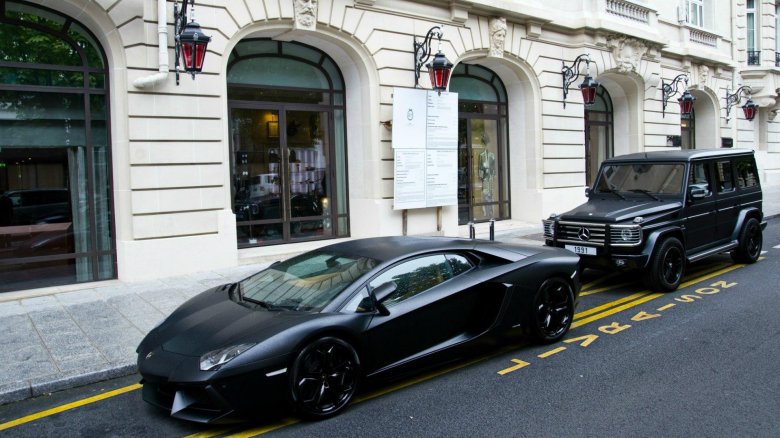 Lamborghini aventador черный матовый