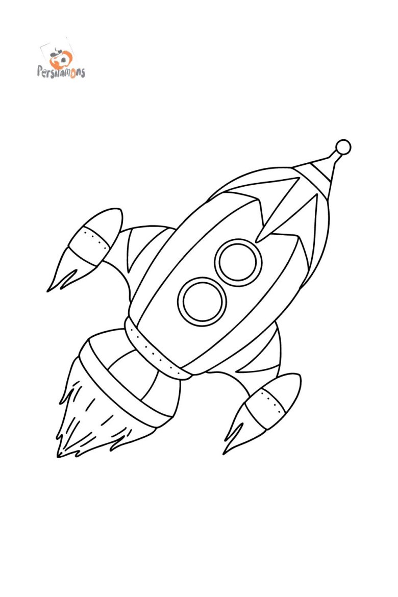 Ракета раскраска для детей