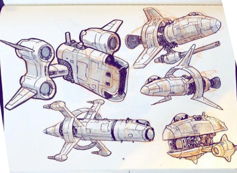Космический корабль рисовать
