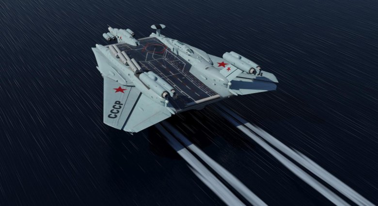 Экраноплан-авианосец бартини