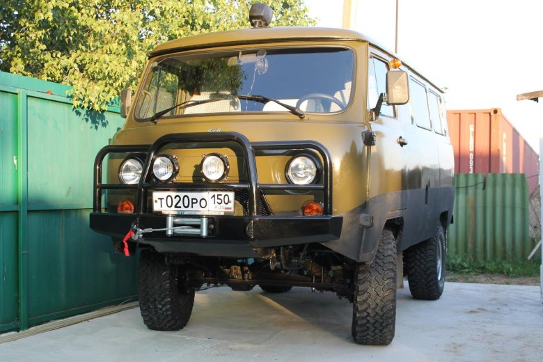 Передний силовой бампер уаз буханка