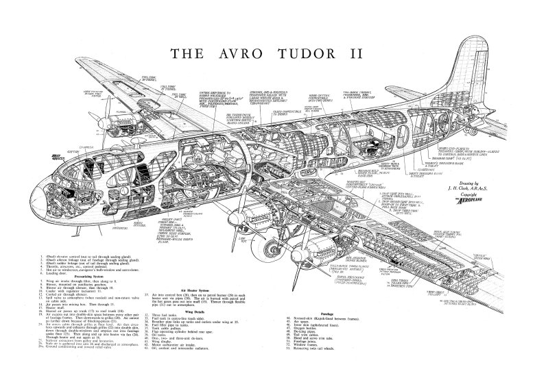 Avro 689 tudor ii cutaway