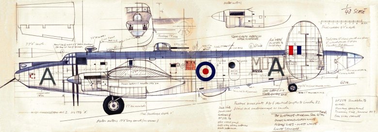 Avro 683 lancaster чертежи