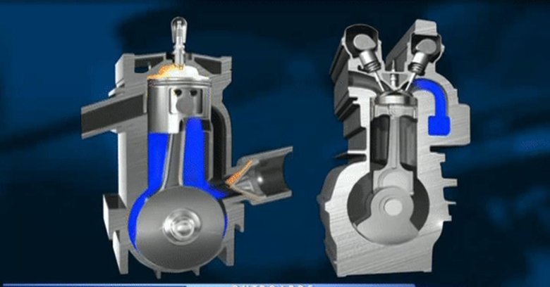 2х тактный двигатель и 4х