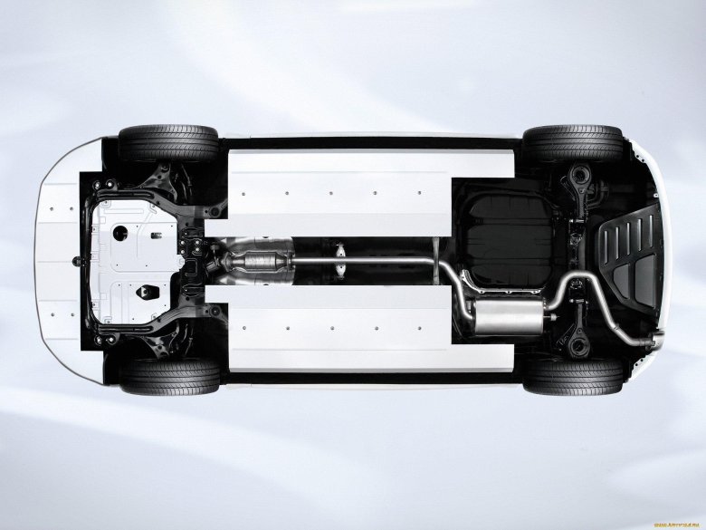 Машина снизу