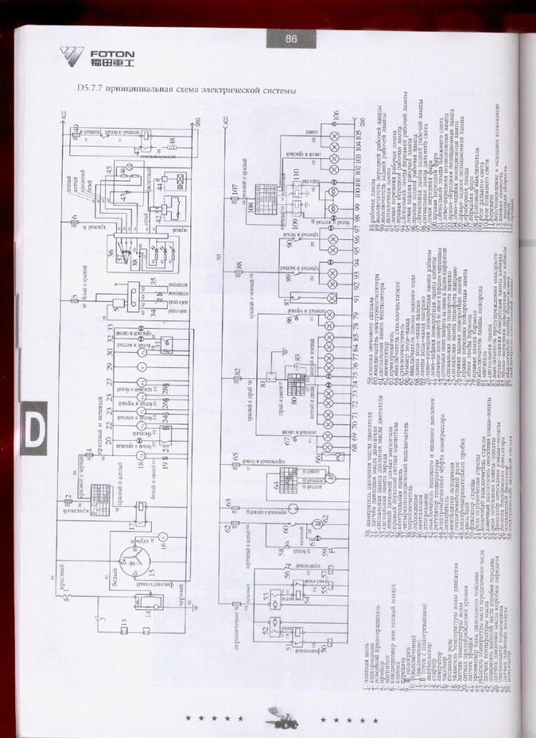 Схема электрическая фотон ауман 1099 1093