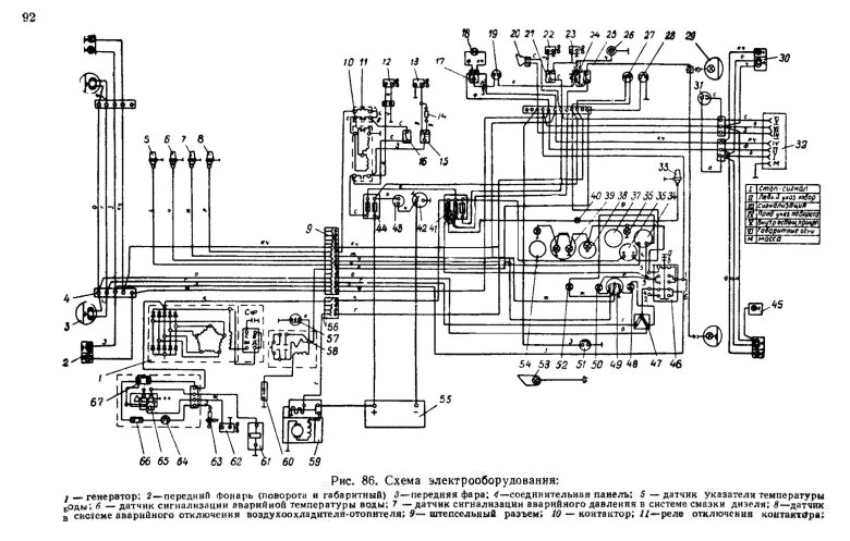 Схема электрооборудования тракторов т 150 к