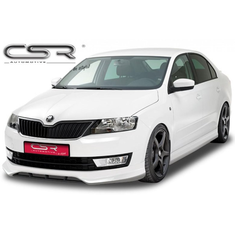 Накладка переднего бампера skoda rapid