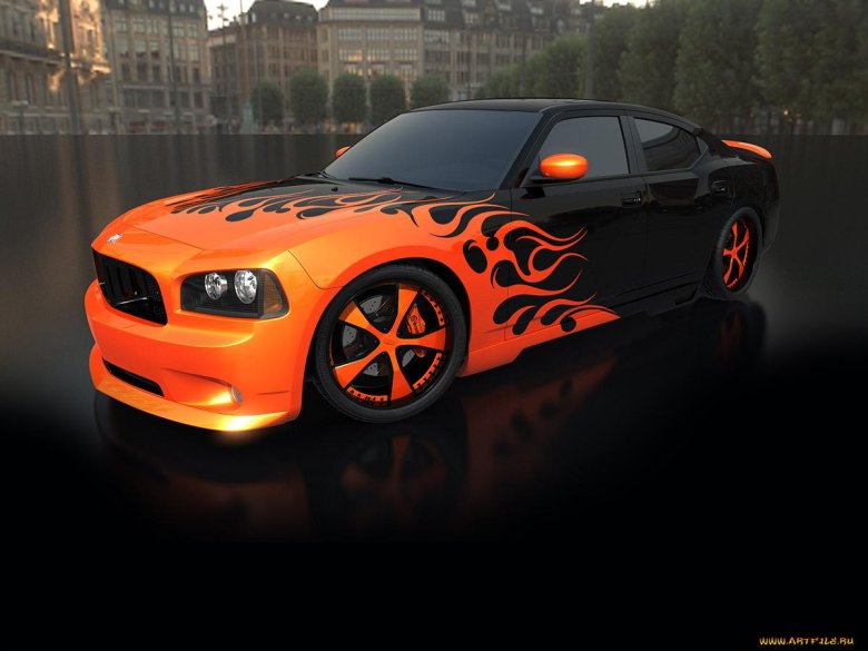 Додж чарджер оранжевый