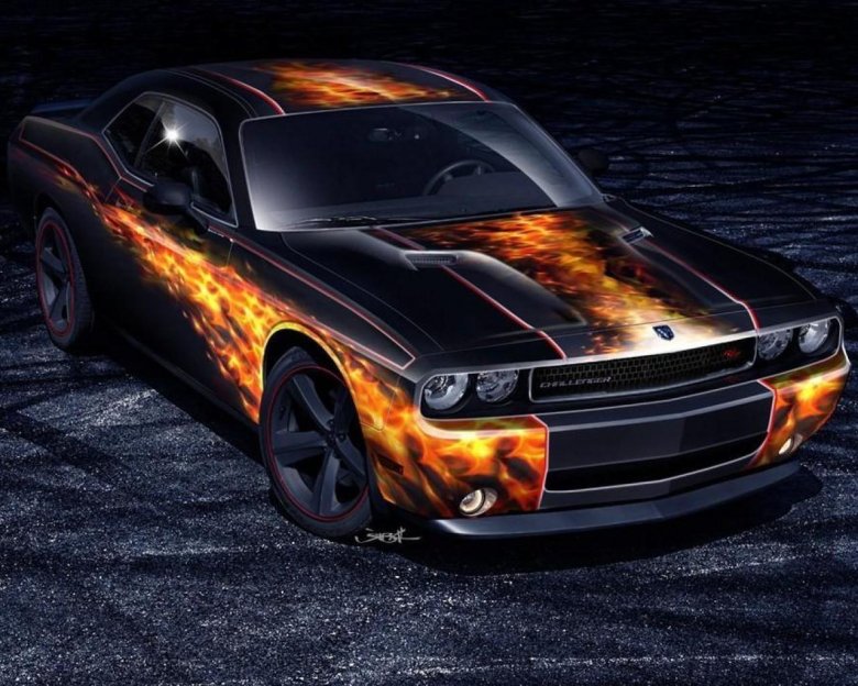 Гоночный додж челленджер