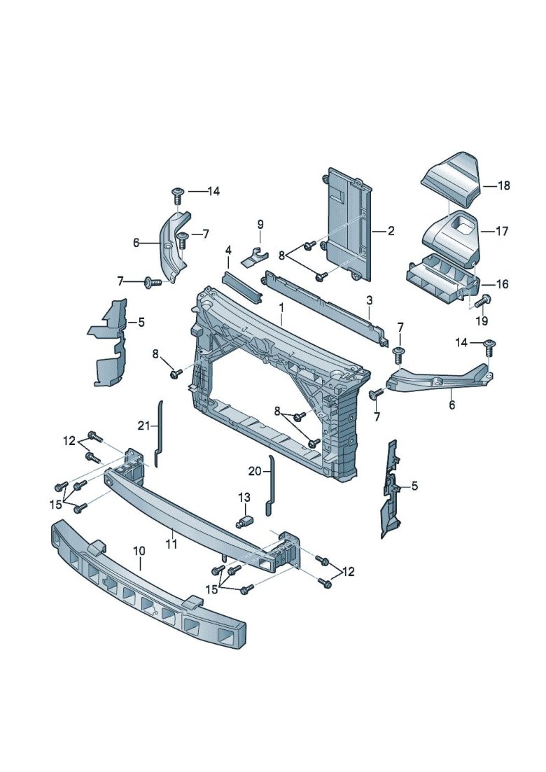 Детали передней части кузова шкода фабия 2