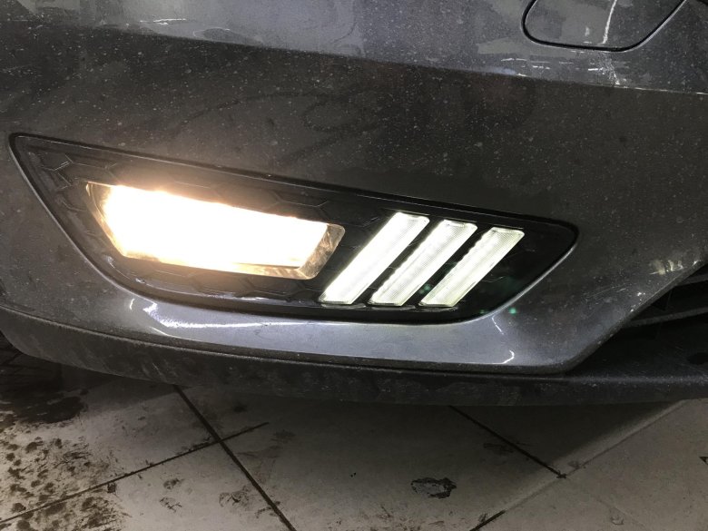 Диодные противотуманные фары форд фокус 3