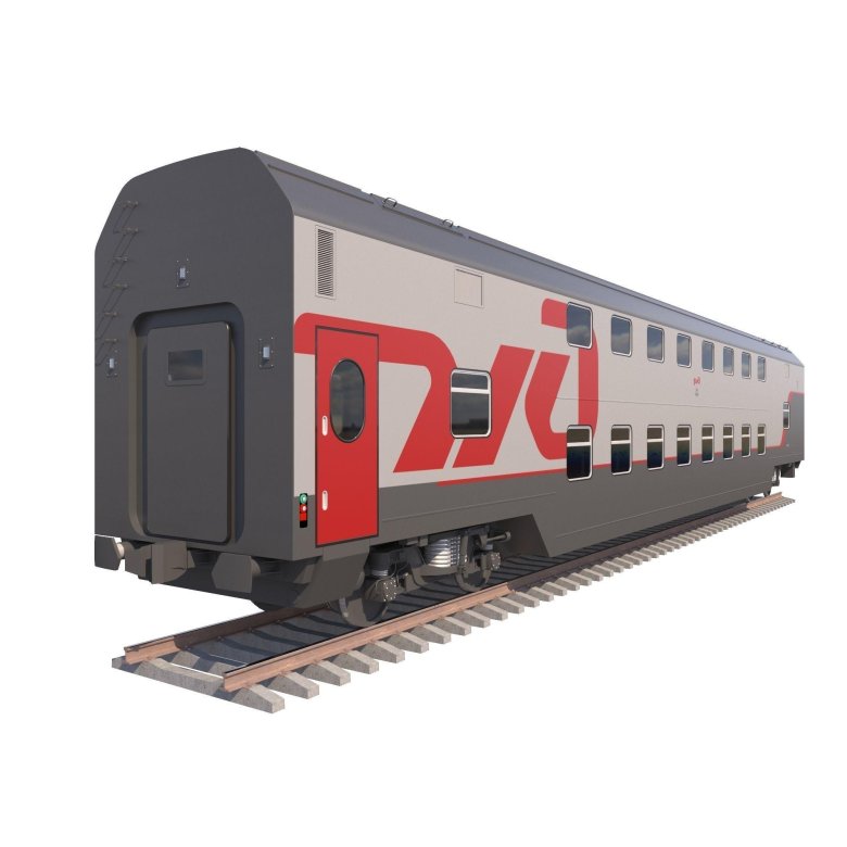 Модель двухэтажного вагона ржд