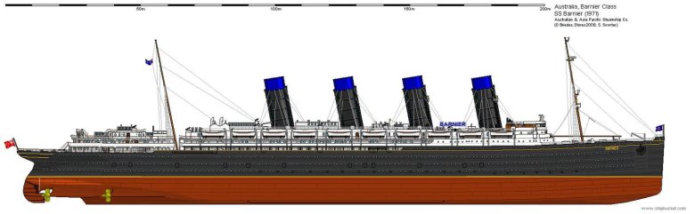 Титаник вид сбоку