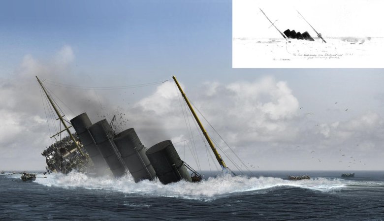 Лузитания лайнер тонет