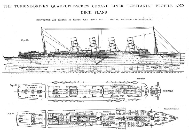 Лузитания чертежи корабля