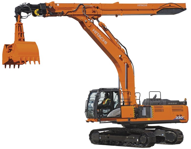 Экскаватор с телескопической стрелой