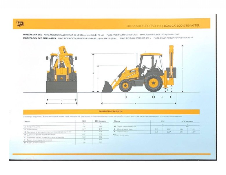 Экскаватор погрузчик jcb 4 cx технические характеристики